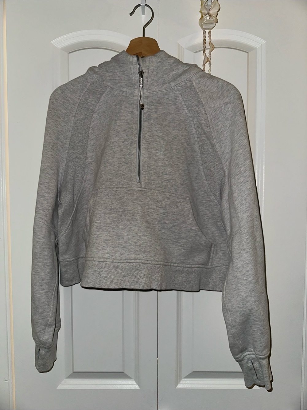 lululemon Heather Gray Half-Zip Scuba Hoodie
